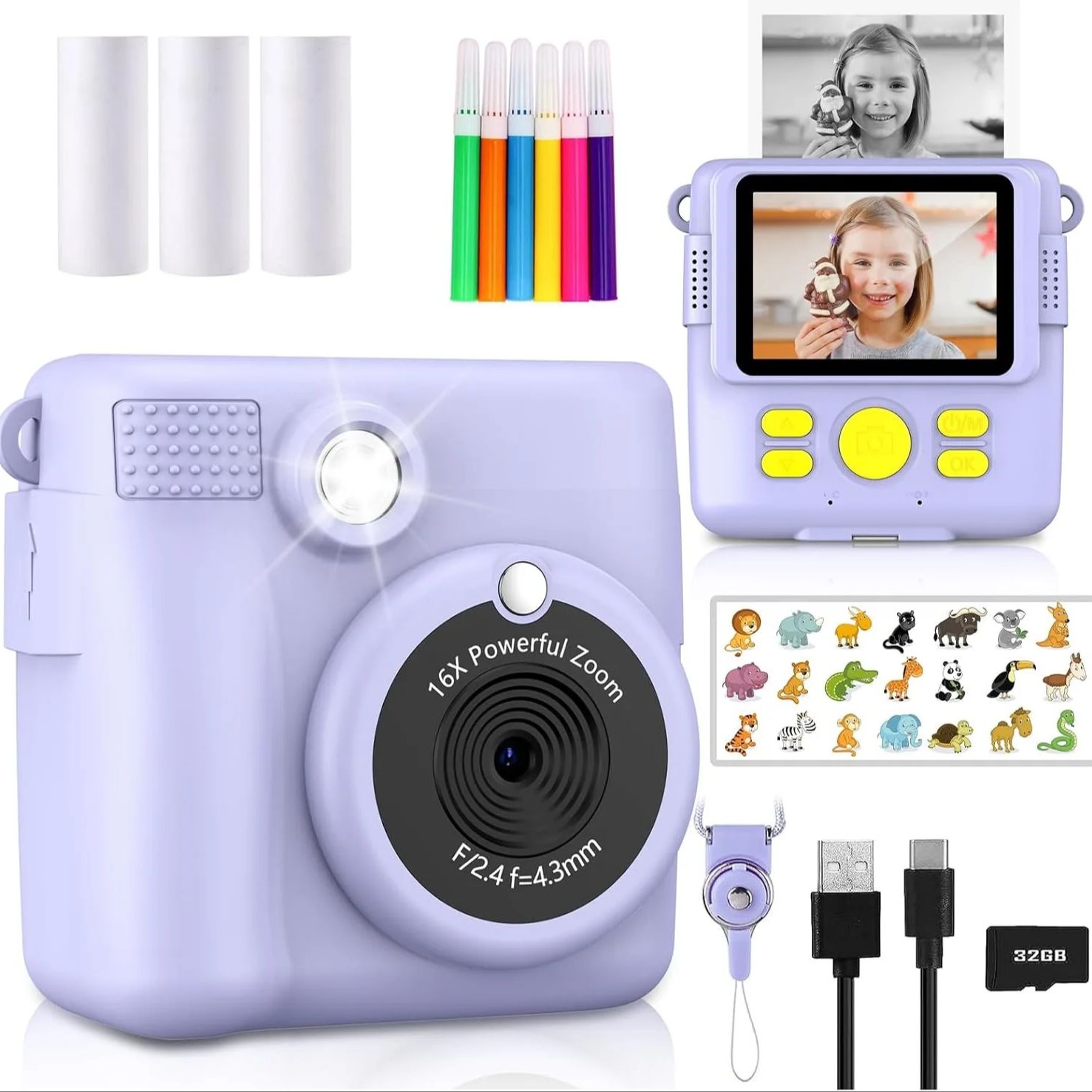 Kids Physical Education Videos - InstantPrint Camera per bambini regali di