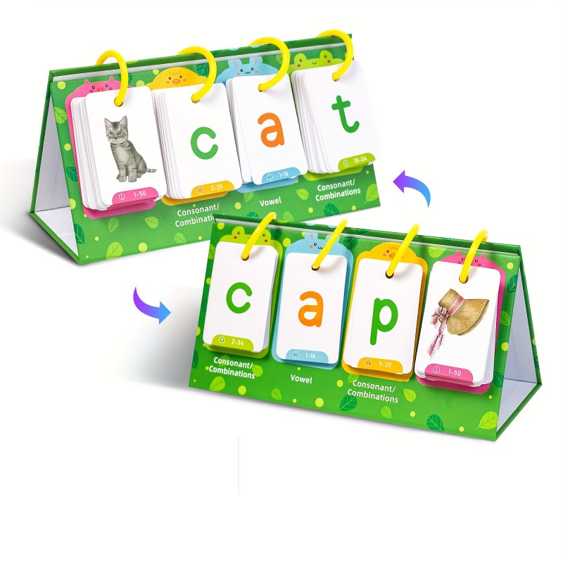 Phonics Card Game - AotBlcer 129 pezzi Gioco Word Builder