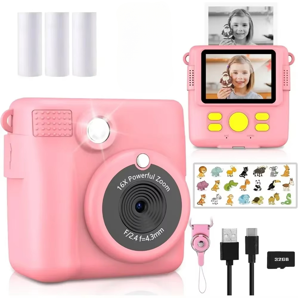 Kids Physical Education Videos - Fotocamera con stampa istantanea per bambini,