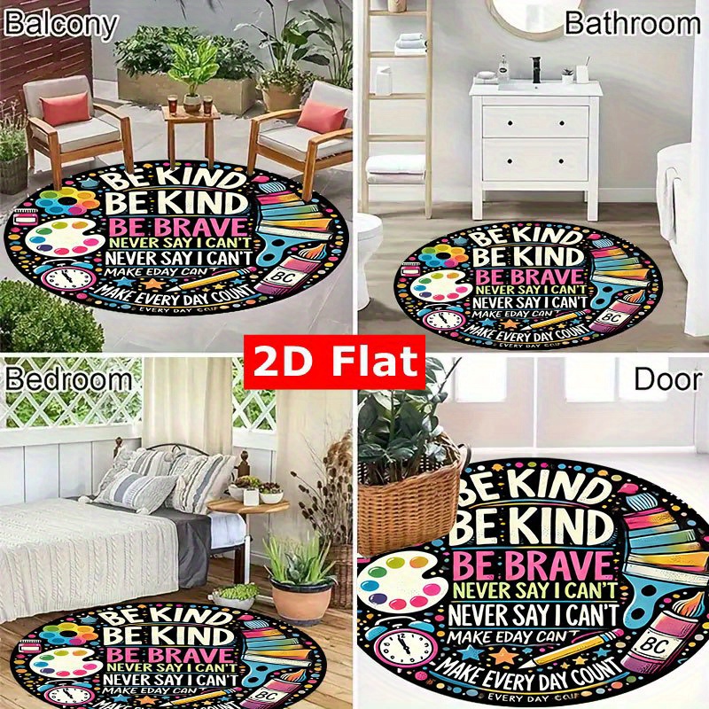 Tappeto rotondo in flanella co - Kids Education Motivation recensione e prezzo