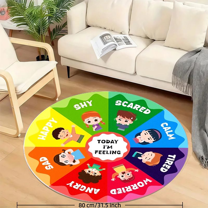 Tappeto rotondo in flanella co - Kids Education Room recensione e prezzo