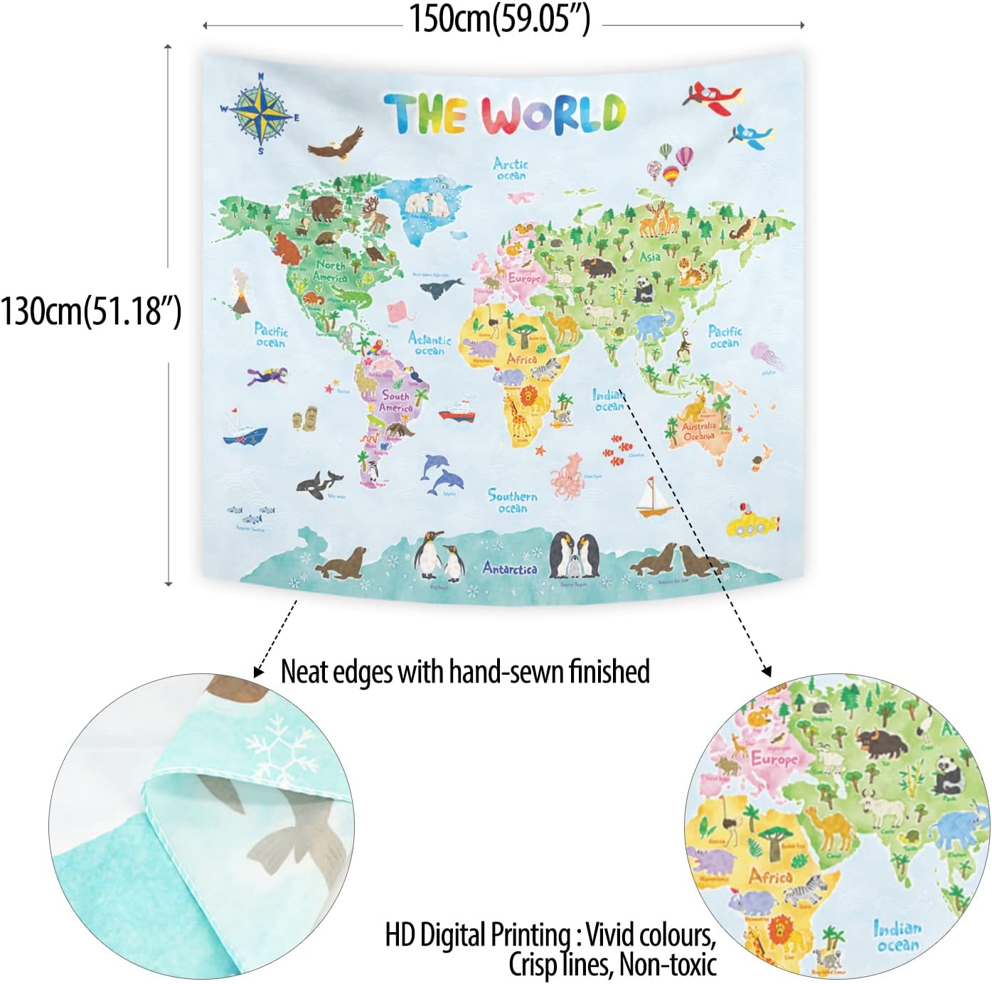 Mappa del mondo per bambini Ar - Kids Education Room recensione e prezzo