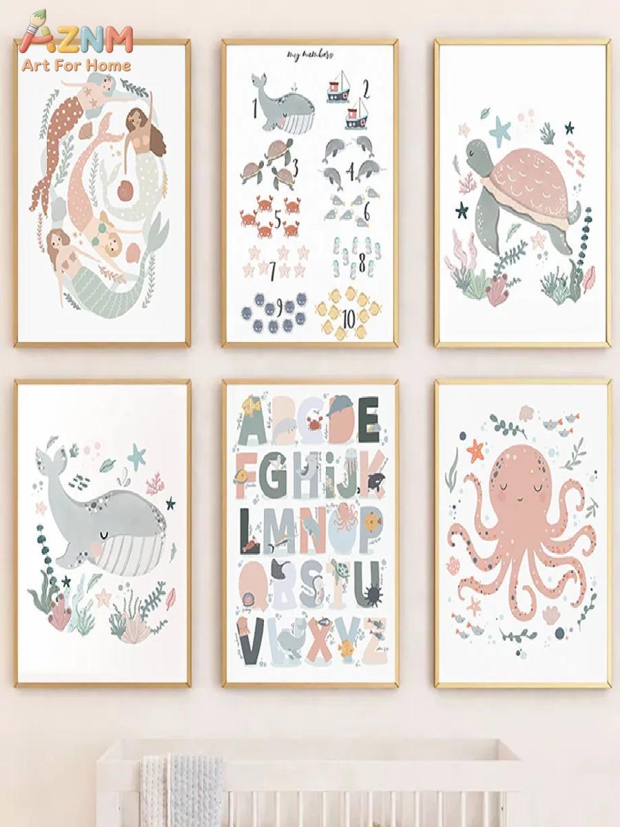 AZNM Quadro su tela con animal - Kids Education Room recensione e prezzo