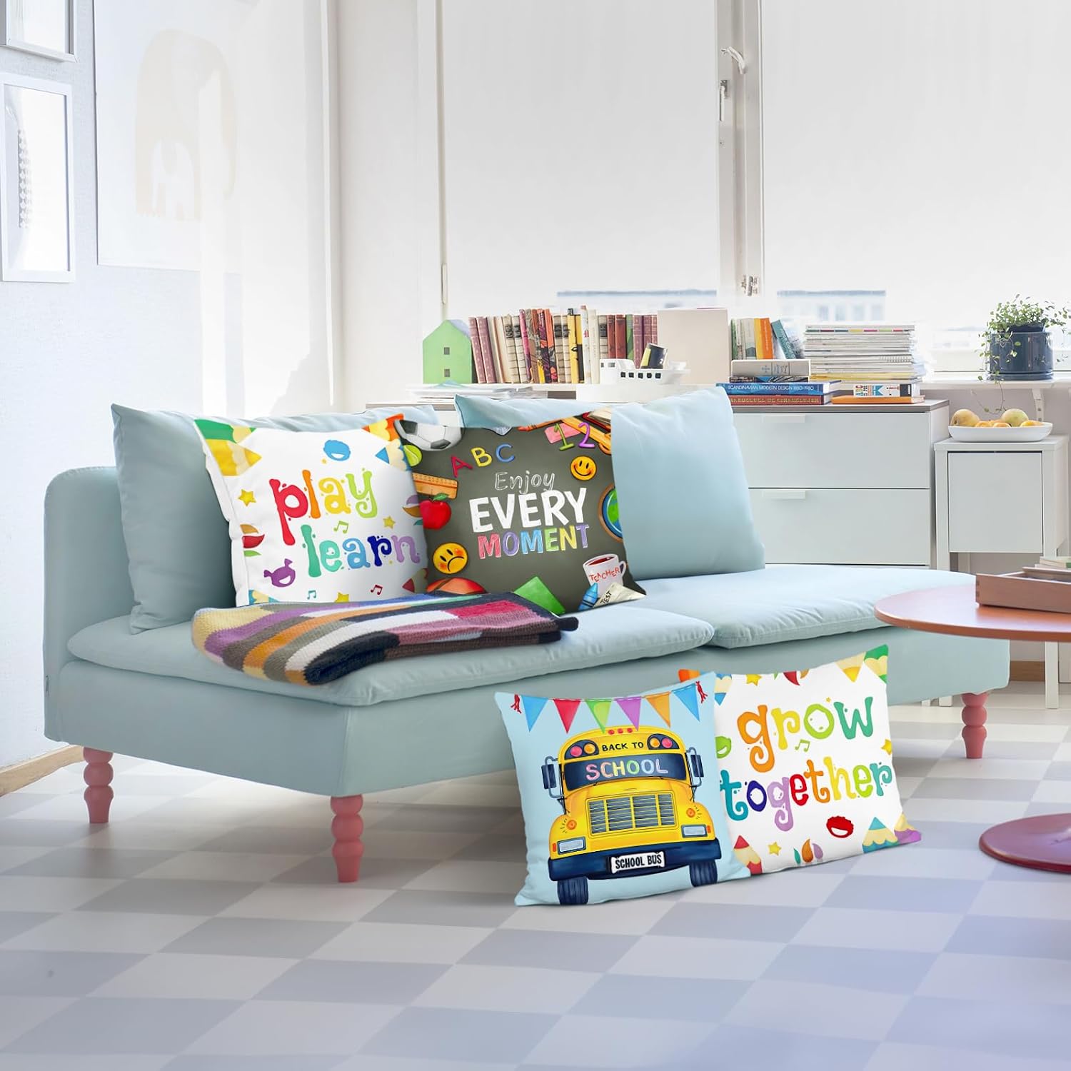 Set di 4 Federe per Cuscini De - Kids Education Motivation recensione e prezzo